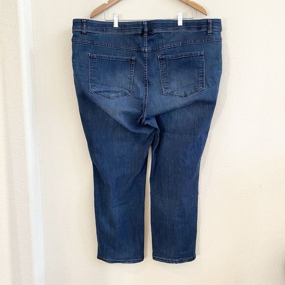 Venezia Lane Bryant Womens 24S Dark Wash Stretch Denim Blue Jeans - Picture 10 of 10